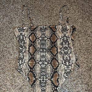 SHEIN snakeskin print bodysuit. Size small